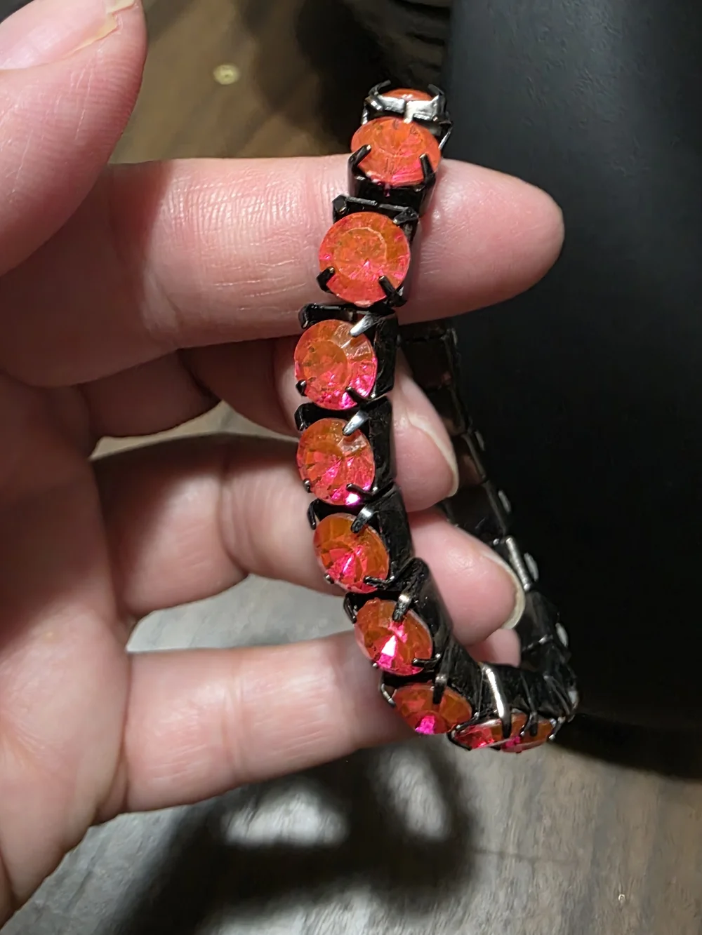 Pink-Orange Crystal Tennis Bracelet - Women Jewelry